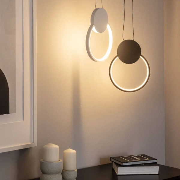 Pierścieniowa lampa wisząca Totti ABR-LWTIT-B LED 10W 3000K metalowa biała