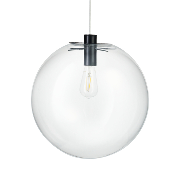 Okrągła lampa wisząca Tonda ST-8722P-XL black Step kula przezroczysta