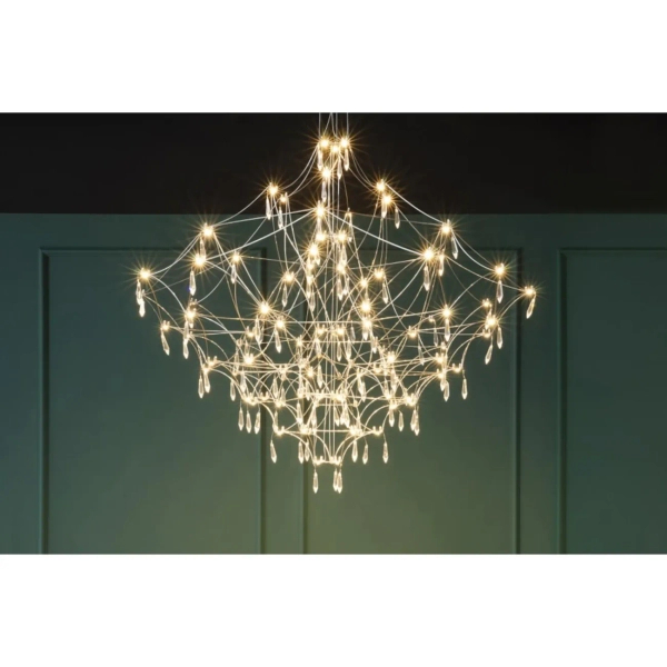 Żyrandol kryształowy złoty CONSTELATION LED 72x0,5W 3000K MSE1501100127