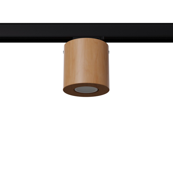 Sufitowa trójfazowa lampa do systemu szynowego ORBIS MYL.00441 drewniana