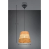 Wisząca lampa ekologiczna JOELINE R31731926 boho czarny brązowy
