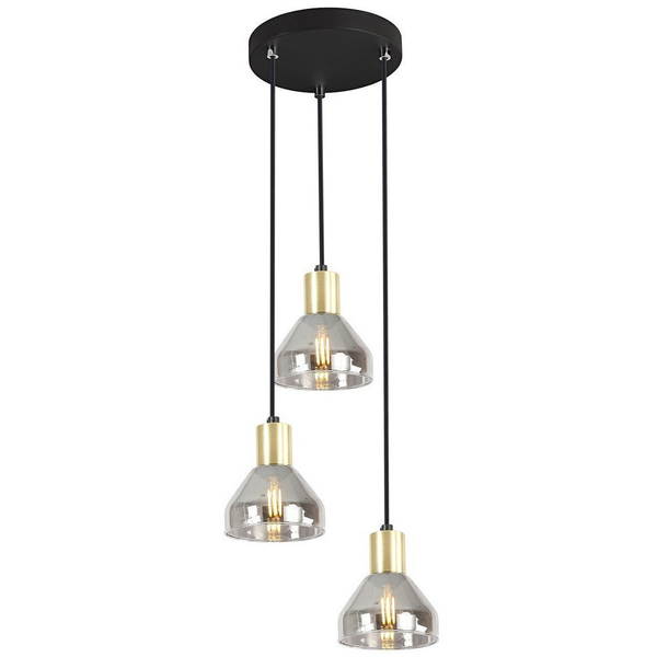 Lampa wisząca GREGORY 33-78995 szklana loftowy zwis kaskada przydymiona