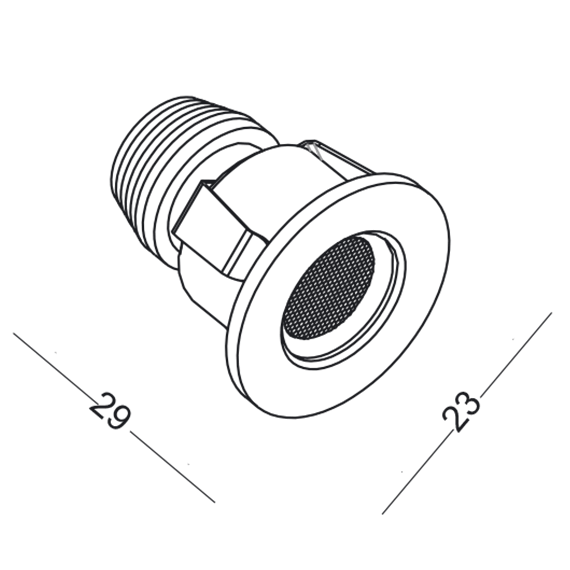 Oczko metalowe wpust POINT 2880A1101 LED 1W 3000K srebrny