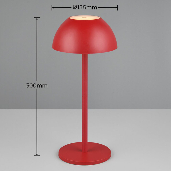 Ściemniana lampka stołowa Ricardo R54106110 IP54 LED 2W 3000K czerwony