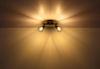 Sufitowa lampa reflektorowa Xara 54802S-2H czarna drewno