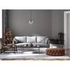 Wisząca lampa Busco PND-30263-1A-BRO-SG szklana przydymiony złoty kolorowy