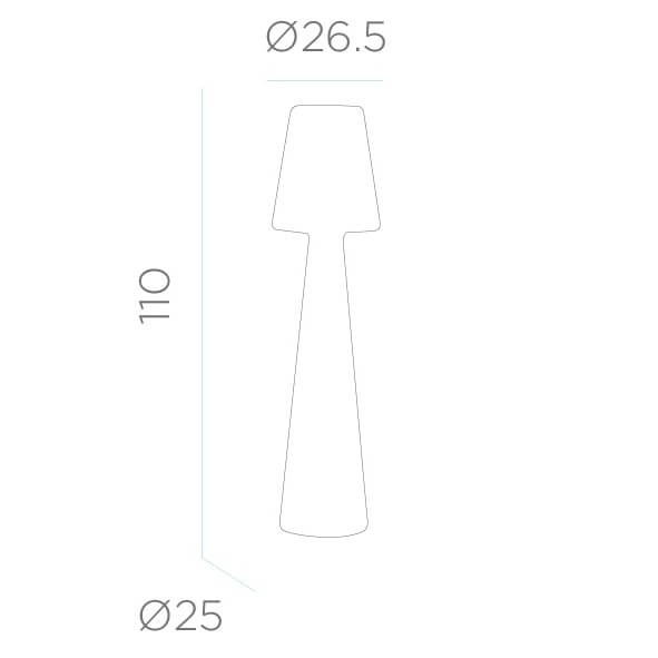 Ogrodowa lampa podłogowa Lola LUMLL110OFNW King Home IP65 dekoracyjna biała