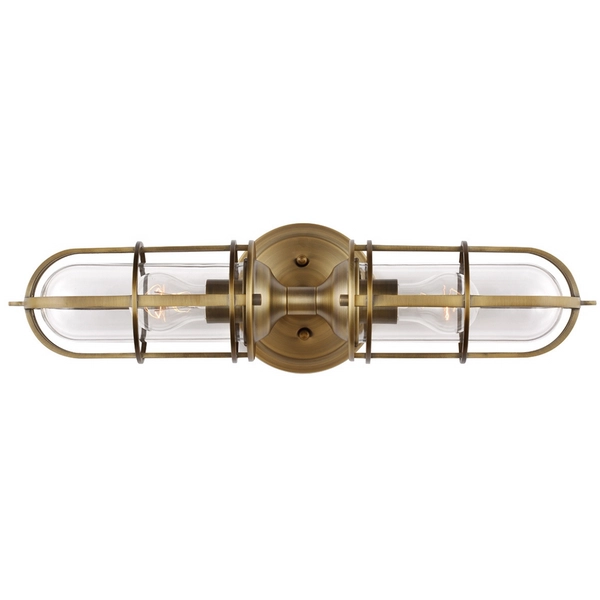 Kinkiet industrialny QN-URBANREST2 szklany mosiądz