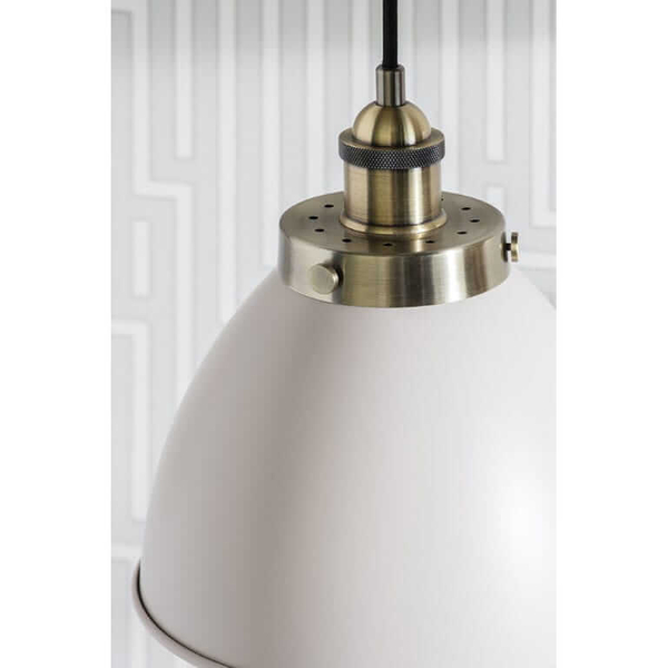 Lampa wisząca do kuchni Franklin 76328 Endon metalowa szara mosiądz