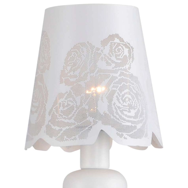 Kinkiet LAMPA ścienna FABRIZIA 310422 Il mio prowansalska OPRAWA z kryształkami kwiatki flowers biała