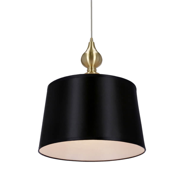 Wisząca lampa salonowa Prima okrągła nad stół czarna złota