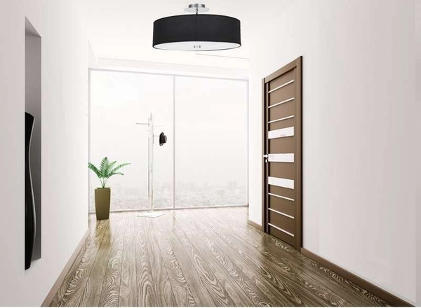 Plafon LAMPA sufitowa 6390 Nowodvorski abażurowa OPRAWA klasyczna okrągła czarna