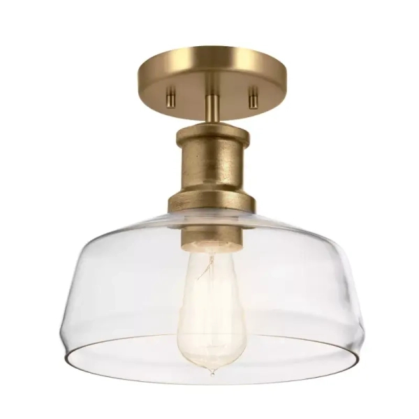 Klasyczna lampa wisząca Nottinghill mosiądz przezroczysta szklana 1xE27 ELS-NOTTINGHILL-P-PNBR