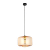 Wisząca lampa szklana ALMA 4900 TK Lighting do salonu bursztynowa czarna