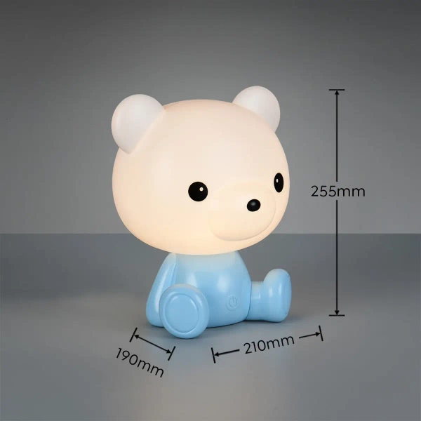 Nocna lampka dziecięca CUTIE R57991112 LED 0,3W 3000K miś niebieski