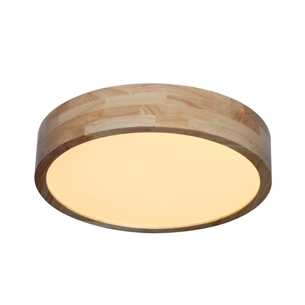 Okrągły plafon Norton PLF-73827-3KS4KS65K-WO Italux LED 24W 3000-6500K drewniany biały