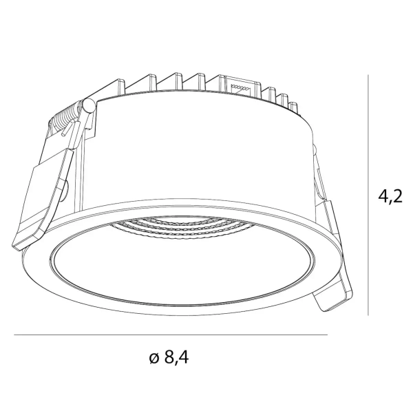 Lampa sufitowa wpust Nebris H0141 LED 10W 3000K okrągła biały