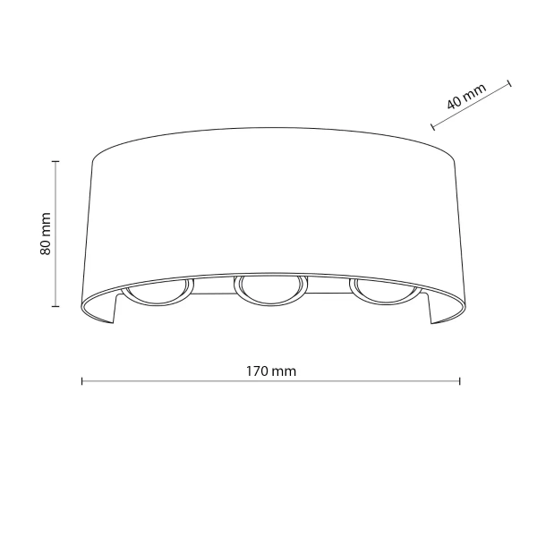 Zewnętrzny kinkiet elewacyjny Arrow 18181 LED 3000K IP54 czarny