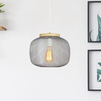 Loftowa LAMPA wisząca RUPERT 5237 Rabalux metalowy ZWIS ażurowy do przedpokoju okrągły szary