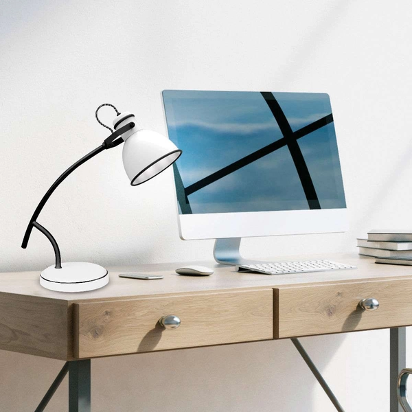 Lampa stołowa ZUMBA 41-72085 metalowa regulowany reflektorek biały czarny