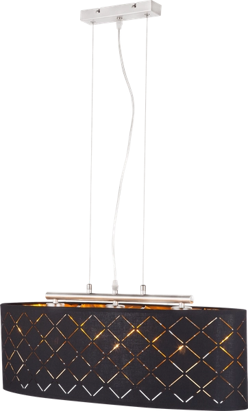 Owalna lampa wisząca Clarke 15229H2 nad stół czarna złota