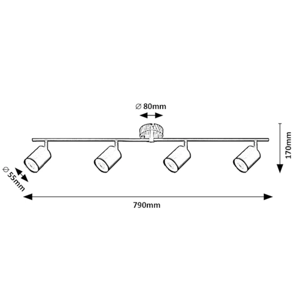 Ruchoma lampa sufitowa Edmund 5298 natynkowa do przedpokoju czarna drewno