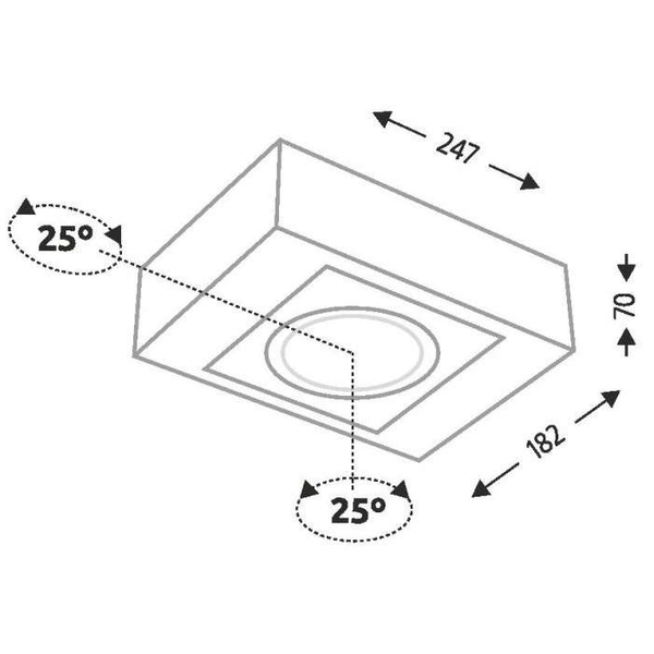 Spot LAMPA sufitowa KOGA H 7119 Shilo metalowa OPRAWA regulowana plafoniera czarna
