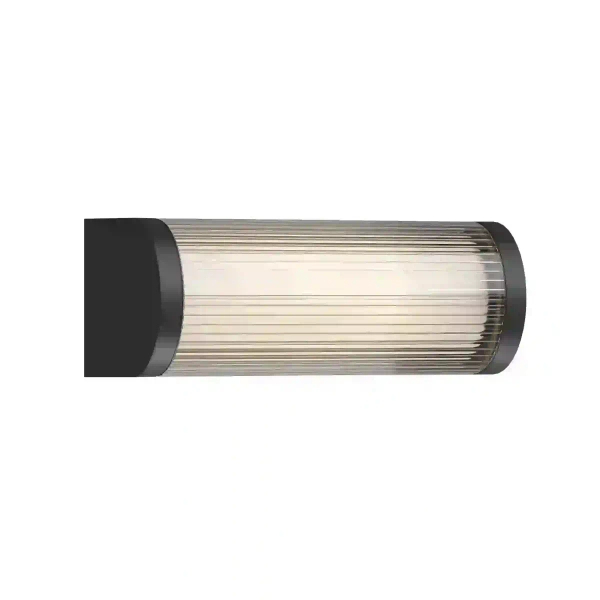 Ścienny kinkiet do ogrodu GARDENIA czarny W0465 LED 12W 3000K IP65 ryflowany