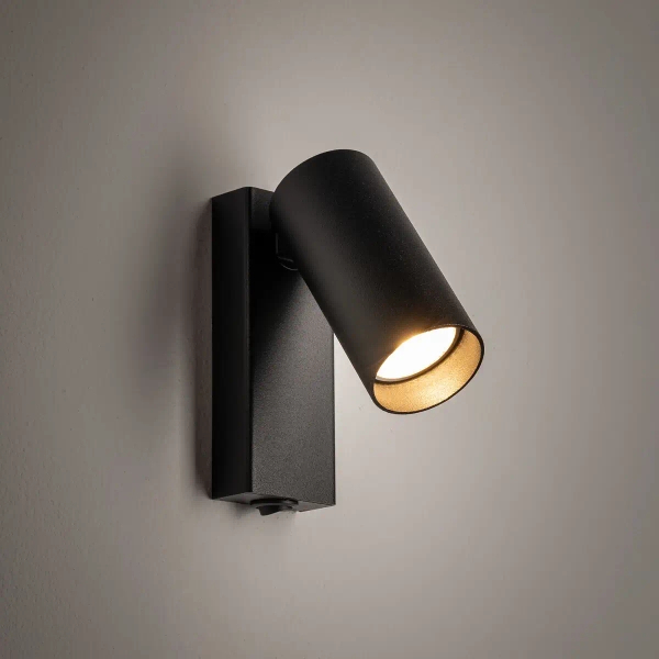 Ścienna lampa z regulacją FOURTY 11763 metalowa tuba czarna