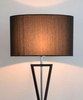 LAMPA podłogowa SANDGLASS FSG-B-E27 Abigali stojąca OPRAWA abażurowa czarna