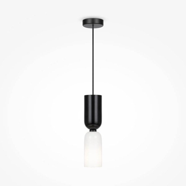Zwisająca lampa kuchenna Memory MOD177PL-01B Maytoni czarna biała