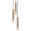 Wisząca lampa gabinetowa Baton 7855 minimalistyczne tuby mosiądz