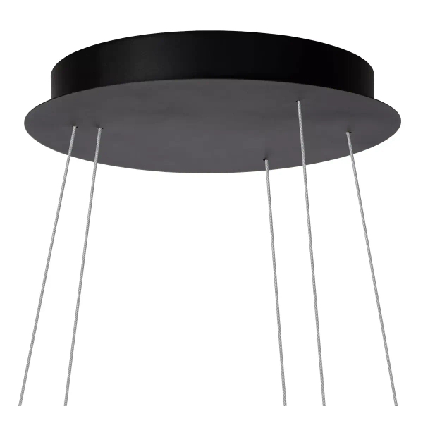 Wisząca lampa TRINITI 46402/99/30 Lucide LED 136W 3000K okrąg czarna