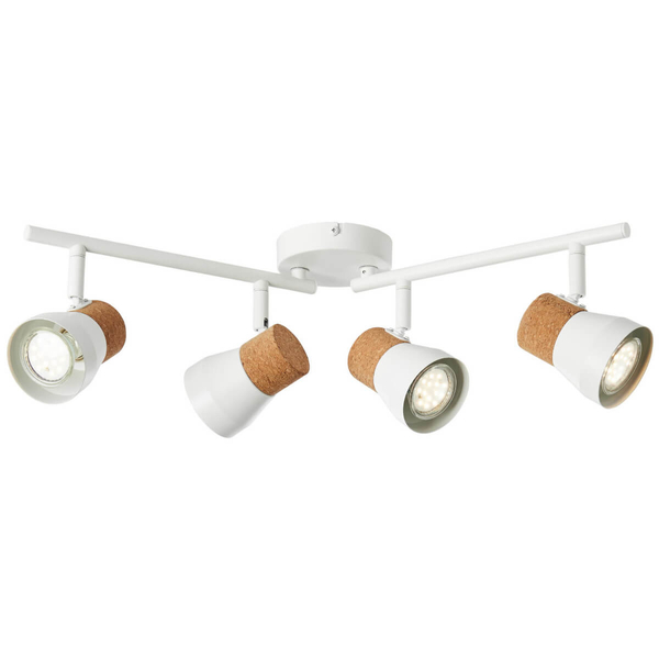 Sufitowa lampa z regulacją Moka 75732/75 wielopunktowa korek biały