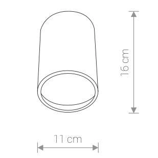Downlight LAMPA zewnętrzna stropowa FOG 3403 Nowodvorski sufitowa OPRAWA ogrodowa outdoor IP44 tuba grafitowa