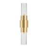 Ryflowana lampa ścienna GLOW ST-DW7790 złota tuba 2xG9 glamour