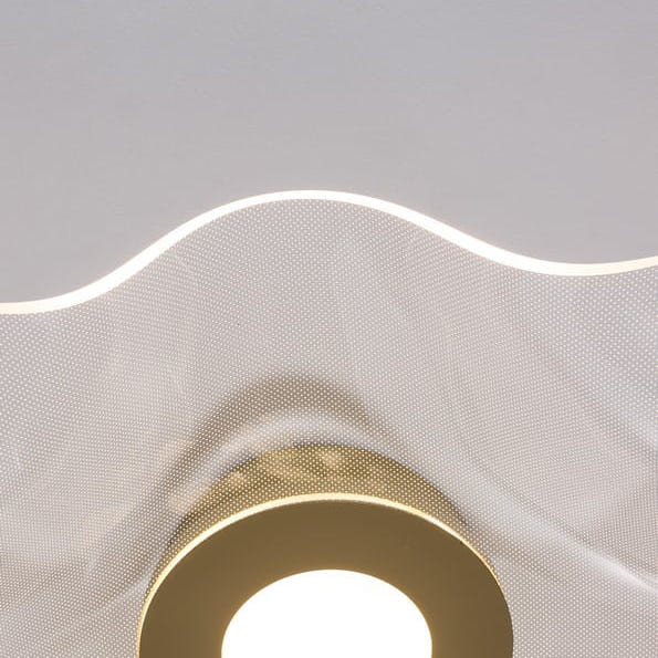 Modernistyczna LAMPA sufitowa CALI LE41369 Luces Exclusivas metalowa OPRAWA plafon LED 31W 3000K falująca meduza złota