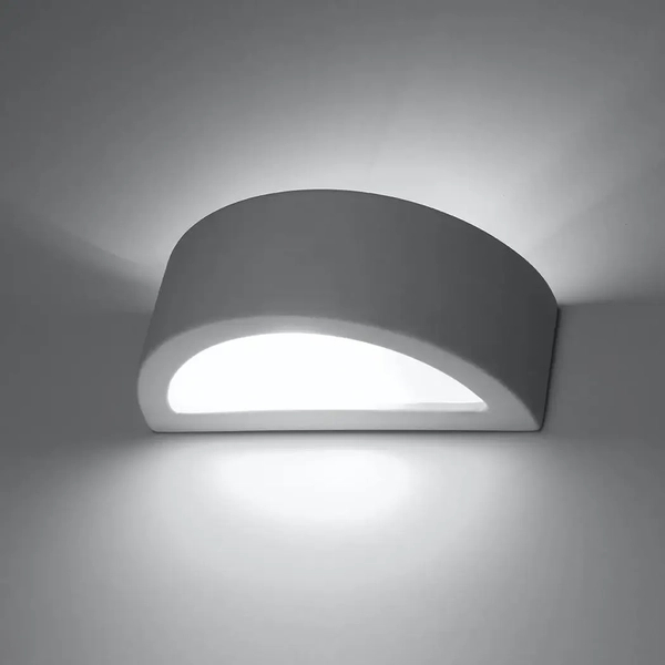 Kinkiet ścienny Atena SL.1458 Sollux półokrągły do jadalni biały