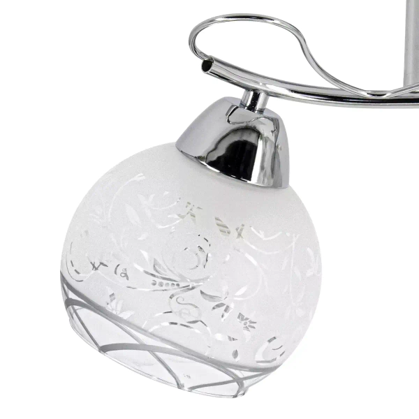 Lampa sufitowa 2982/2 8C z witrażowymi kloszami chrom