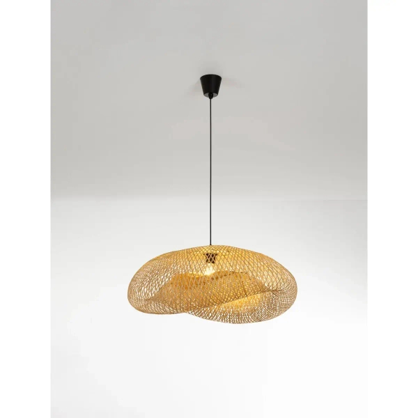 Wisząca lampa do sypialni NULVERO LE45366 ekologiczna naturalna
