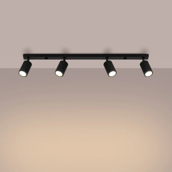 Lampa sufitowa na listwie KARBON SL.1584 tubki regulowane czarne