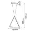 Trójkątna lampa zwieszana Ikuna 5076 LED 14W 3000K czarny