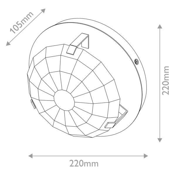 Jadalniany kinkiet na ścianę Leo QN-LEO-WB1-HB okrągły mosiądz