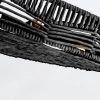 Ażurowa wisząca lampa Ophelia QN-OPHELIA-6P-BK-BK rattan czarny