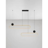 Nowoczesna lampa wisząca TURVIANO LE45490 LED 49W 3200 K złota czarna