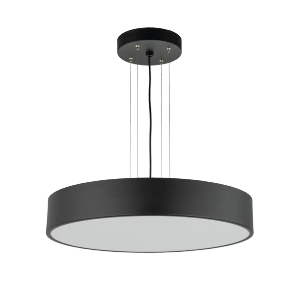 Okrągła wisząca lampa do jadalni Kengo 5235 tuba rondo czarny