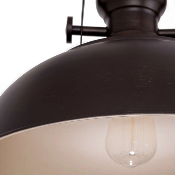 LAMPA wisząca ROSALIA MDM-2646/1 BR+GD Italux metalowa OPRAWA industrialna ZWIS brąz przecierany