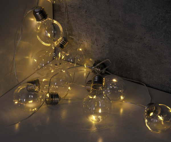 Girlanda na baterie ze światełkami 10 LED 2,1m ciepła