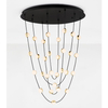Zwisająca lampa do salonu CUTERVO LE44602 LED 102W 3000K balls czarna złota biała