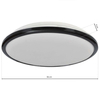 Plafon LAMPA sufitowa TERMA ML6404 Milagro metalowa OPRAWA okrągła LED 28W 4000K do łazienki IP44 czarna